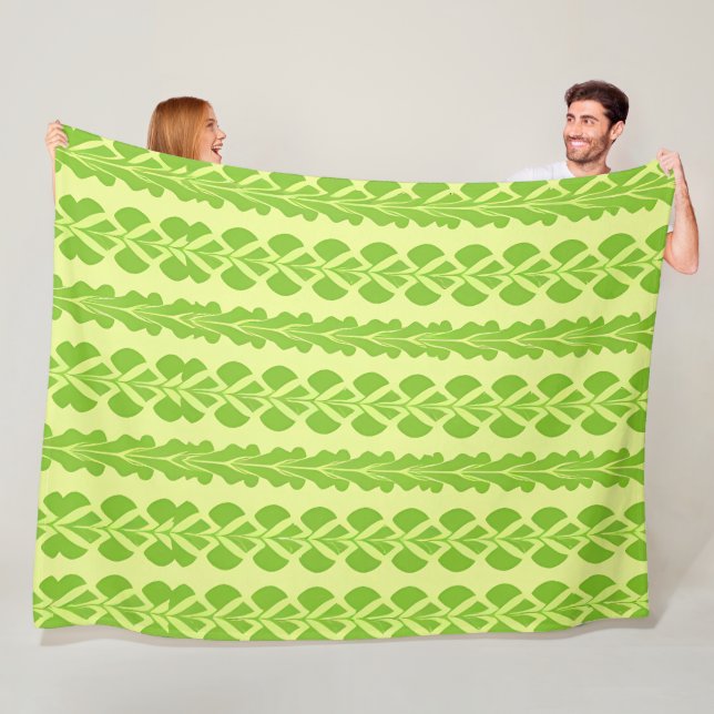 Elegant Teal Lace Pattern Fleece Blanket (In Situ)