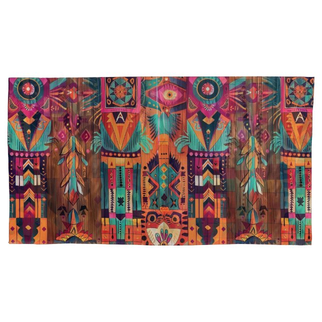 Elegant Teal "Legacy of the Sun Empire" King Pillo Pillowcase (Front)