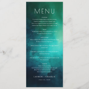 Elegant Teal Menu Template