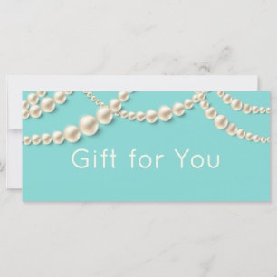 Elegant Teal & Pearl Gift Certificate
