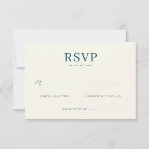 Elegant Teal RSVP Card