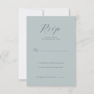 Elegant Teal RSVP Card