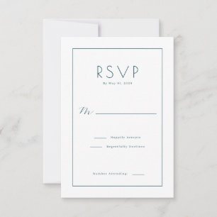 Elegant Teal RSVP Card