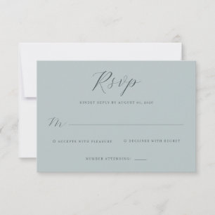Elegant Teal RSVP Card