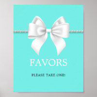 Elegant Teal Tiffany Baby Shower Guest Favours Sig