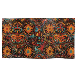 Elegant Teal "Timeless Ancestral Imprint" King Pil Pillowcase