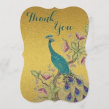 Elegant Teal WEDDING THANK YOU CARD