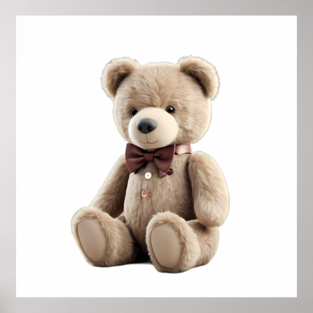 Elegant Teddy Bear Poster (Front)