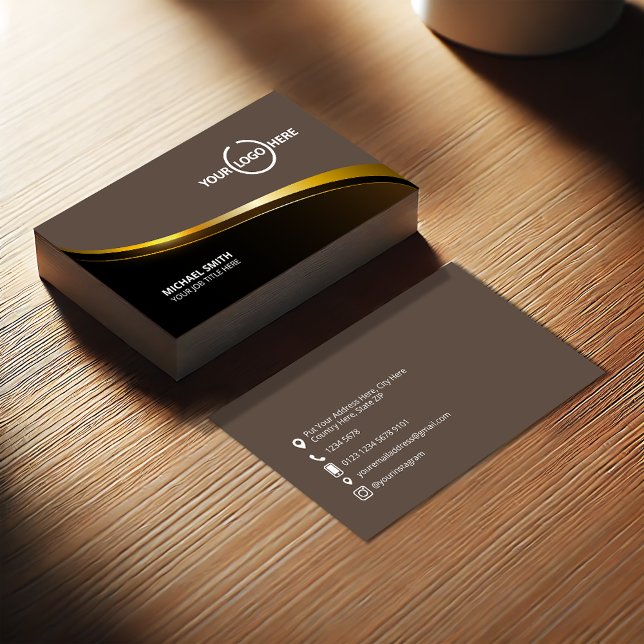 Elegant Template Business Card Social Media Icons (Creator Uploaded)