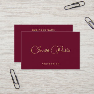 Elegant Template Gold Text Script Luxury Euro Size Business Card