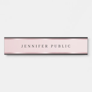 Elegant Template Luxury Rose Gold Glamour Custom Door Sign