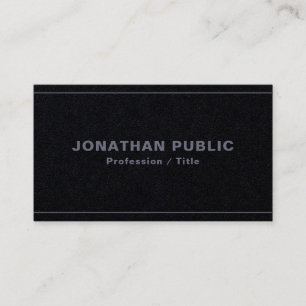Elegant Template Premium Black Paper Luxury Business Card