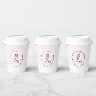 Elegant Tender Pink Bride-To-Be Bridal Shower Paper Cups