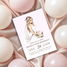 Elegant Tender Pink Princess 18th Birthday