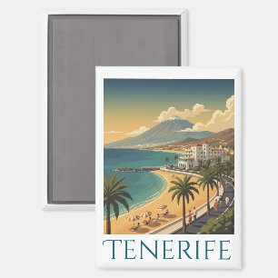 Elegant Tenerife Canary Island Vintage Travel Magnet