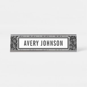 Elegant Tennis Rackets & Balls Player Coach Sport  Desk Name Plate