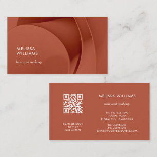 Elegant Terracotta 3D Abstract Art Business Card
