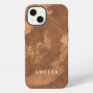 Elegant Terracotta Copper Burnt Orange iPhone 13 Case