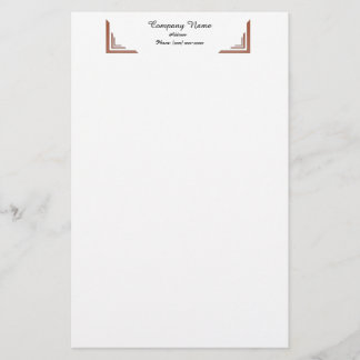 Elegant Terracotta Corner Professional Stationery