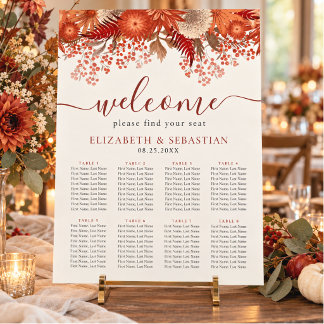 Elegant Terracotta Fall Wedding Poster
