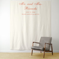 Elegant Terracotta Modern Classic Wedding Backdrop