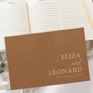 Elegant Terracotta Modern Minimalist Guest Book