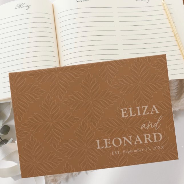 Elegant Terracotta Modern Minimalist Guest Book (Creator Uploaded)