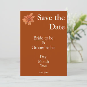 Elegant Terracotta Save the Date – Fall Wedding