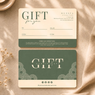 Elegant Terracotta Spa Salon Aesthetician Gift Car