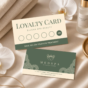 Elegant Terracotta Spa Salon Aesthetician Wellness Loyalty Card