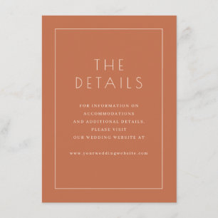 Elegant Terracotta Typographic Enclosure Card