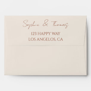 Elegant Terracotta Wedding Envelope
