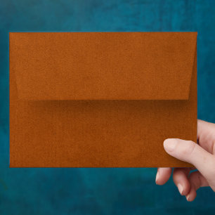 Elegant Terracotta Wedding Envelope   Warm Autumn 