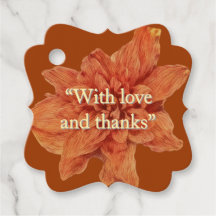 Elegant Terracotta Wedding Favour Tags