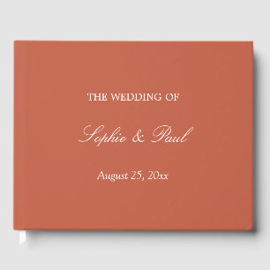 Elegant Terracotta Wedding Guest Book