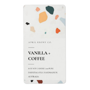 ELEGANT TERRAZZO STONE TEXTURE CANDLE LABEL
