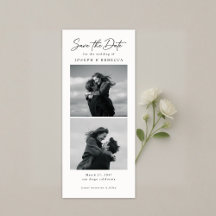 Elegant Text and Photo Stripe | Bookmark Wedding