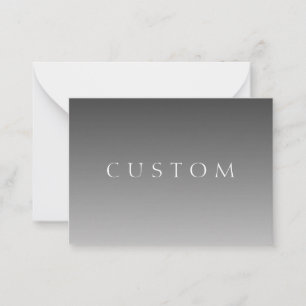 Elegant Text on Simple Modern Grey Ombre Gradient  Card