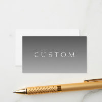 Elegant Text on Simple Modern Grey Ombre Gradient