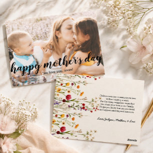 Elegant Text Photo Mother's Day card