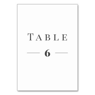 Elegant text table number template