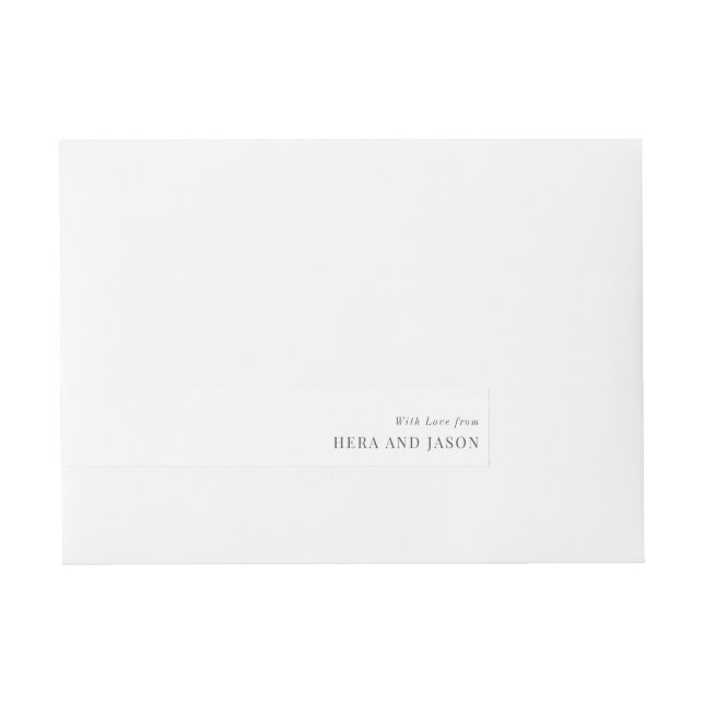 Elegant text template sticker wrap wraparound address label (Front)