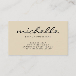 Elegant Texture Cursive Text Business Card