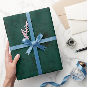 Elegant Texture Dark Emerald Green Solid Colour  Wrapping Paper
