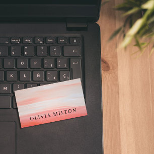 Elegant Texture Pastel Bold Consultant Business Card