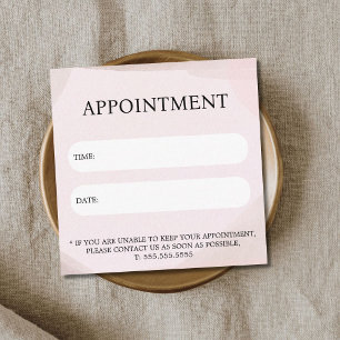 Elegant Texture Pastel Salon Appointment Card