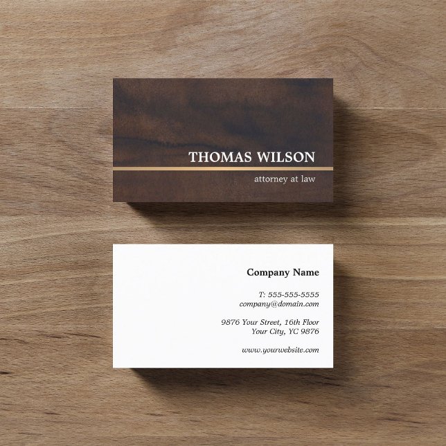 Elegant Texture White Faux Copper Line Attorney Business Card (Creator Uploaded)