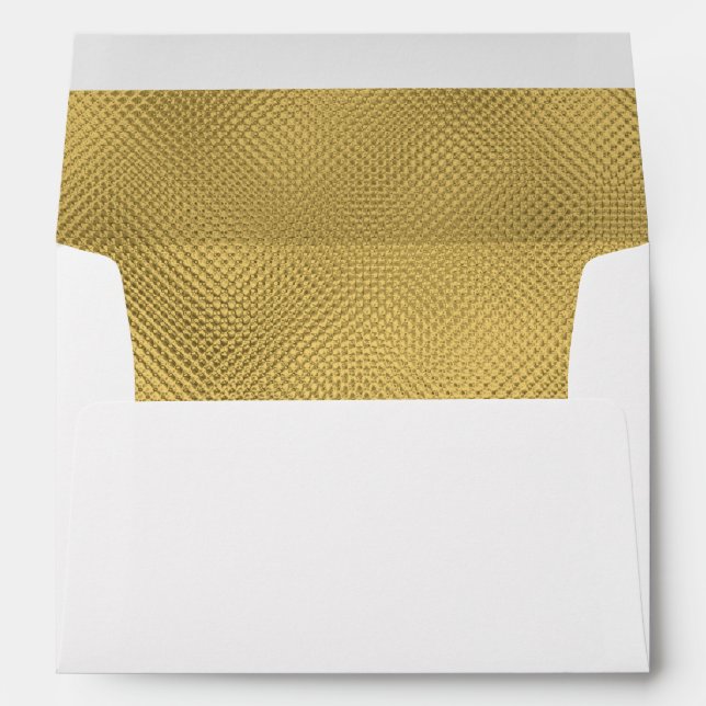 Elegant Textured Faux Gold Foil Envelope (Back (Bottom))