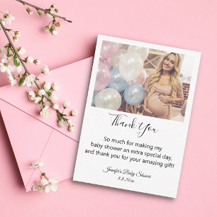 elegant  thank you baby shower photo  card