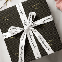 Elegant Thank You Black White Custom Wedding Favou